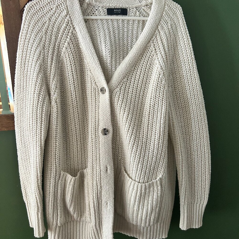 Able cardigan white L